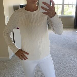 Loft creamy white sweatshirt